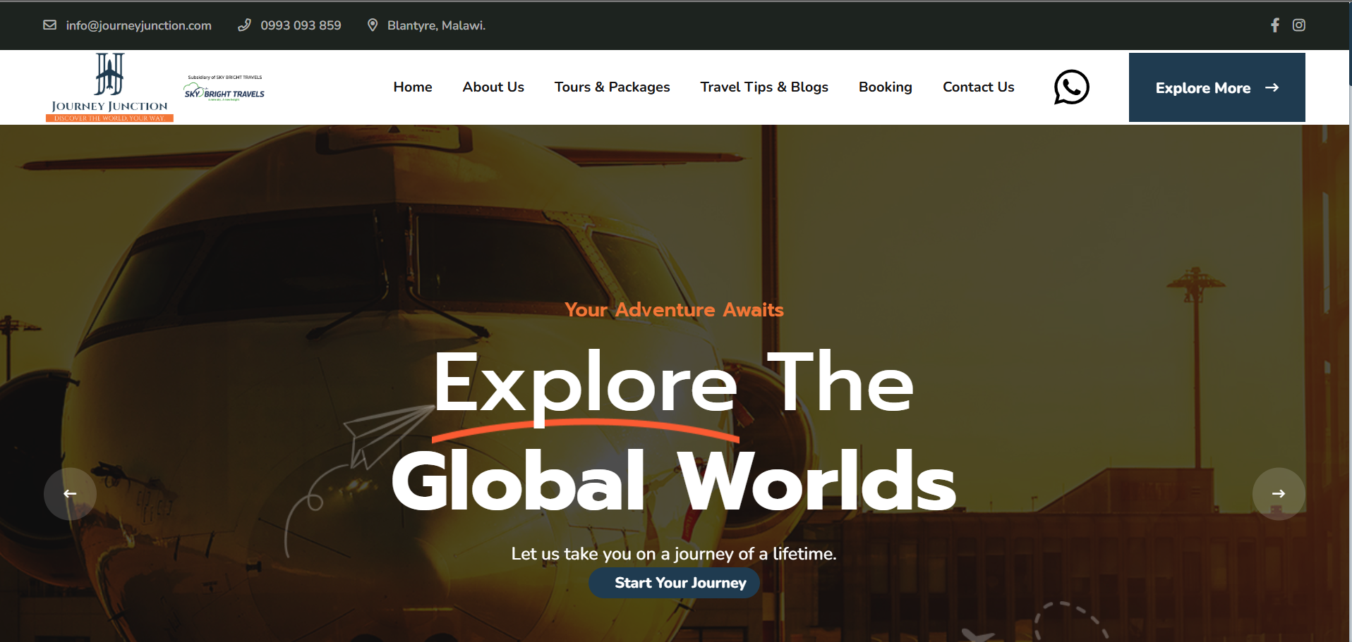 Journey Junction Malawi Website